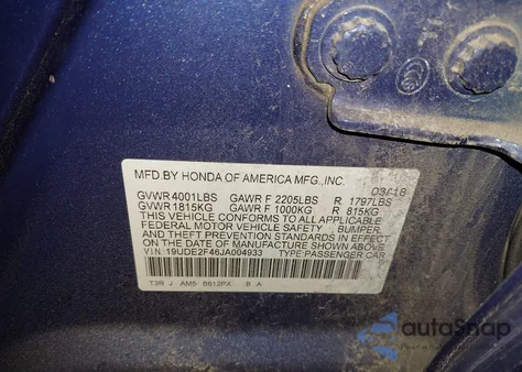 2018 Acura Ilx Special Edition z USA, uszkodzony, nr VIN 19UDE2F46JA004933